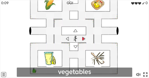 Food and Drinks ESL Vocabulary Maze Chase Game