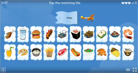 Food and Drinks ESL Interactive Vocabulary Worksheets (A)