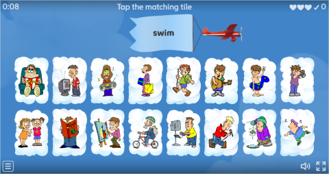 Free Time Activities ESL Find The Match Worksheet