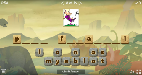 Free Time Activities ESL Spell The Word Worksheet