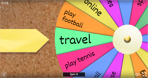Free Time Activities ESL Spin The Wheel Worksheet
