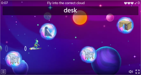 Furniture ESL Vocabulary Airplane Game