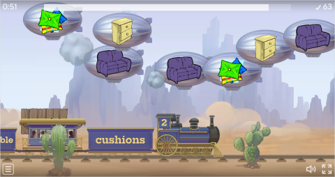 Furniture ESL Vocabulary Balloon Pop Game