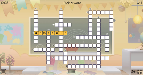 Furniture ESL Interactive Crossword Puzzle