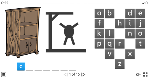 Furniture ESL Interactive Hangman Game