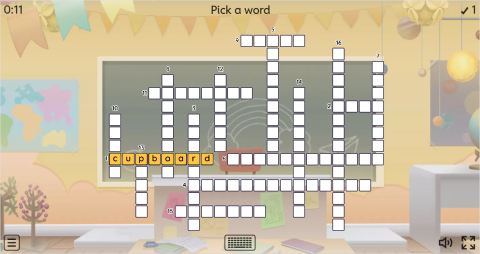 Furniture ESL Interactive Crossword Puzzle