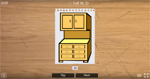Furniture ESL Interactive Vocabulary Flashcards