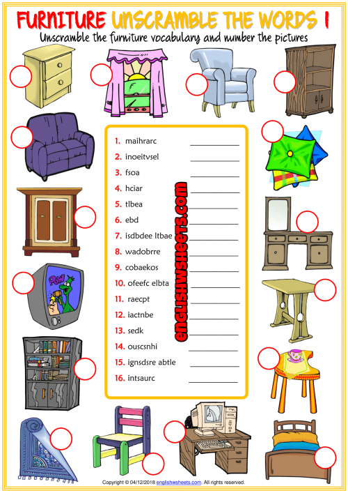 furniture-esl-unscramble-the-words-worksheets-for-kids