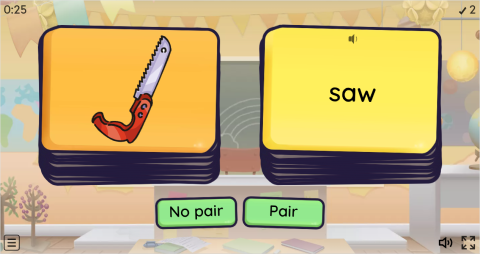 Gardening Tools ESL Pair or No Pair Worksheet