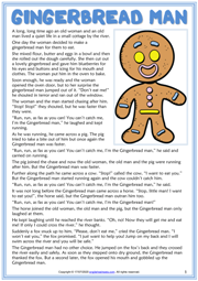 Gingerbread Man ESL Reading Text Worksheet For Kids