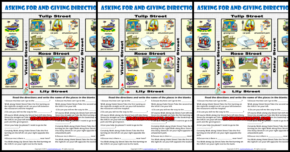 Asking for and Giving Directions - Aula online fácil 