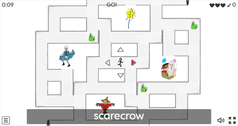 Halloween ESL Vocabulary Maze Chase Game