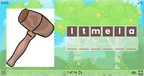 Hand Tools Vocabulary ESL Interactive Anagram