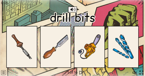 Hand Tools ESL Interactive Vocabulary Quiz