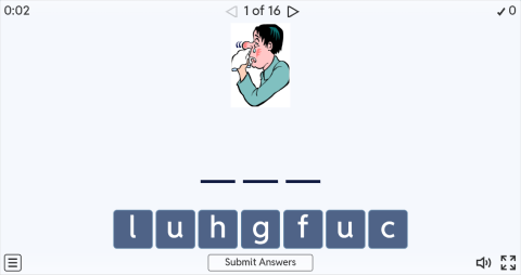 Health Problems Interactive Spell The Word Worksheet