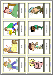 Health Problems ESL Printable Vocabulary Learning Cards