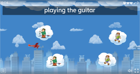 Hobbies ESL Vocabulary Airplane Game