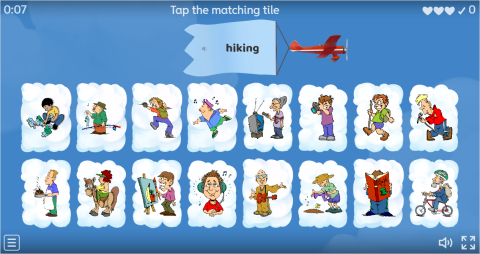 Hobbies ESL Interactive Find The Match Worksheet