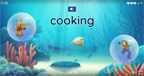 Hobbies ESL Vocabulary Flying Fruit Game