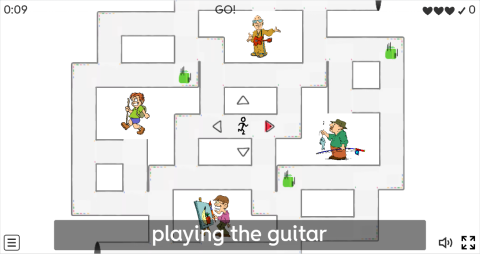 Hobbies ESL Vocabulary Maze Chase Game