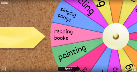 Hobbies ESL Interactive Spin The Wheel Worksheet