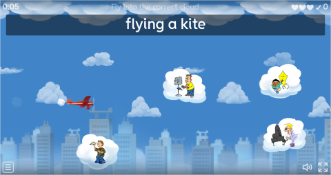 Hobbies ESL Vocabulary Airplane Game