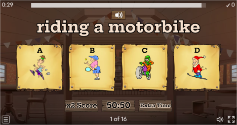 Hobbies ESL Interactive Vocabulary Quiz Show