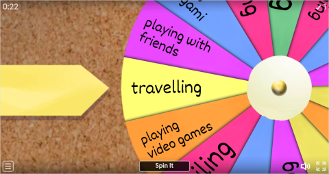 Hobbies ESL Interactive Spin The Wheel Worksheet