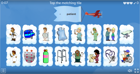 Hospital ESL Interactive Find The Match Worksheet
