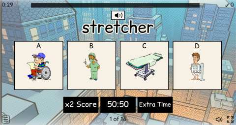 Hospital ESL Interactive Vocabulary Quiz Show