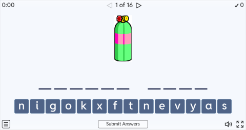 Hospital ESL Interactive Spell The Word Worksheet