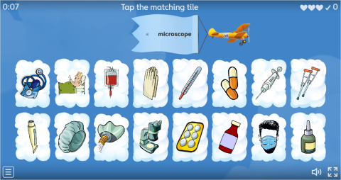Hospital ESL Interactive Find The Match Worksheet