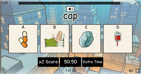 Hospital ESL Interactive Vocabulary Quiz Show