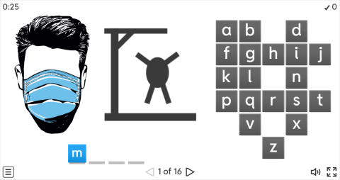 Hospital Vocabulary ESL Interactive Hangman Game