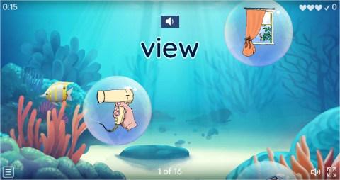 Hotel ESL Vocabulary Flying Fruit Game