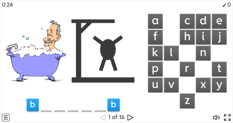 Hotel Vocabulary ESL Interactive Hangman Game