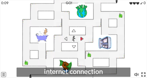 Hotel ESL Vocabulary Maze Chase Game
