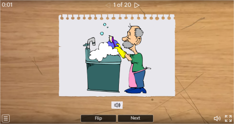 Household Chores ESL Interactive Vocabulary Flashcards
