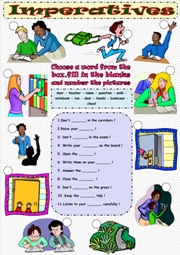 Imperative Mood ESL Grammar Exercises Worksheet