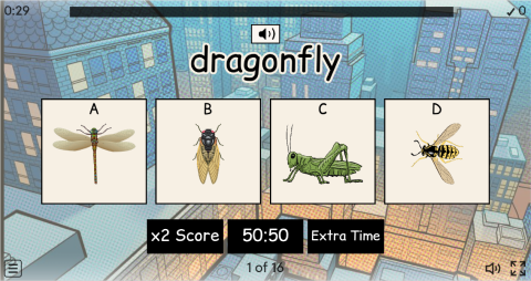Insects ESL Interactive Vocabulary Quiz Show