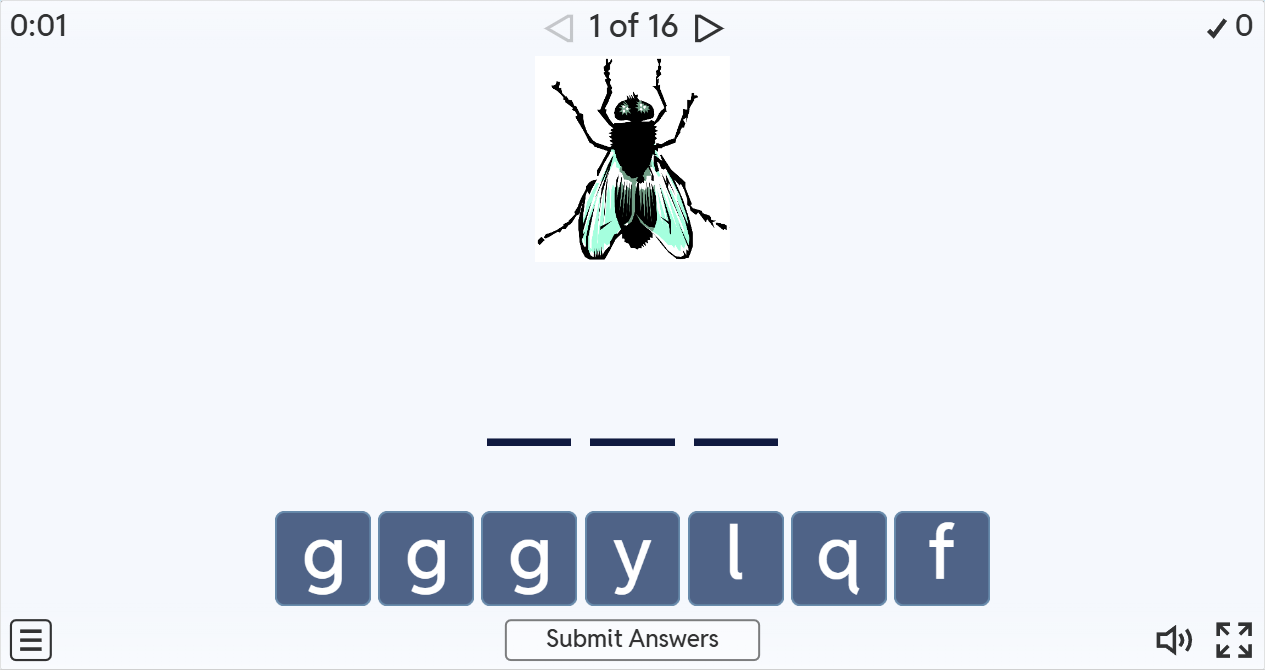 Insects ESL Interactive Spell The Word Worksheet