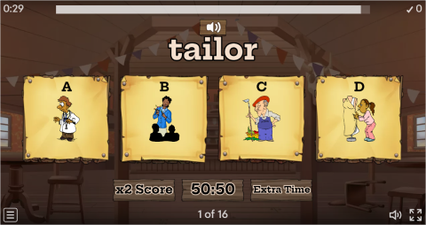 Jobs ESL Interactive Vocabulary Quiz Show