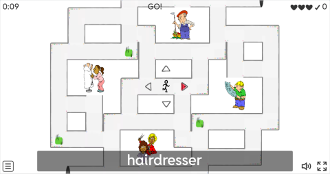 Jobs ESL Vocabulary Maze Chase Game