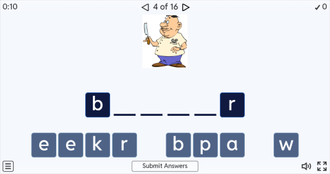 Jobs ESL Interactive Spell The Word Worksheet