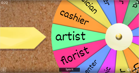 Jobs ESL Interactive Spin The Wheel Worksheet