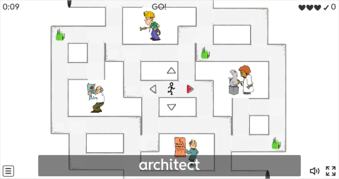 Jobs ESL Vocabulary Maze Chase Game