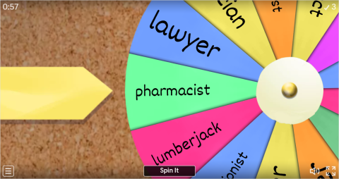 Jobs ESL Interactive Spin The Wheel Worksheet