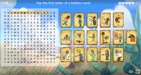 Jobs Vocabulary ESL Interactive Wordsearch Puzzle