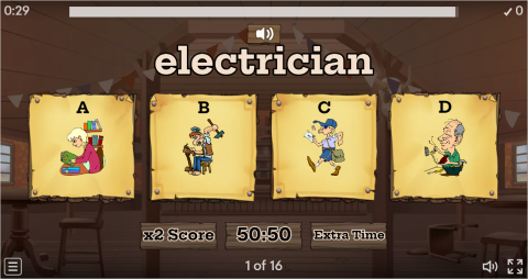 Jobs ESL Interactive Vocabulary Quiz Show