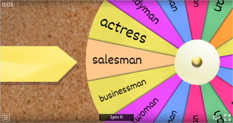 Jobs ESL Interactive Spin The Wheel Worksheet